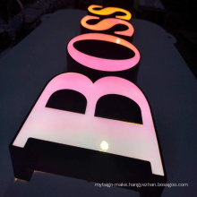 Led Channel Letter Sign Acrylic Led Shop Sign Acrylic Channel With Iridescence Membrane